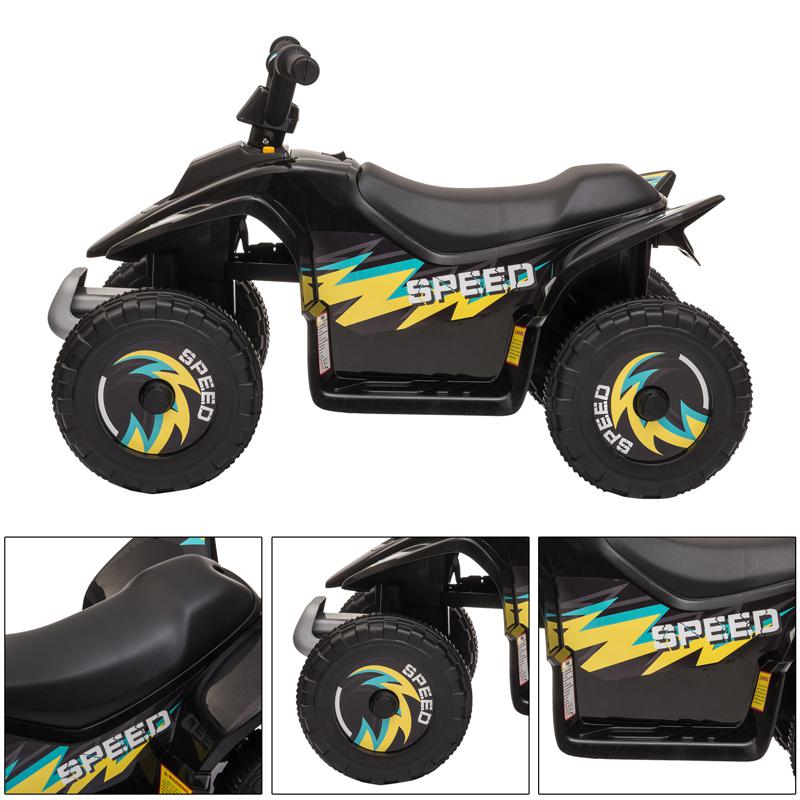 Tobbi 6V Kids Electric ATV 4 Wheeler Ride On Quad, Black 6v kids 4 wheeler quad ride on atv black 22