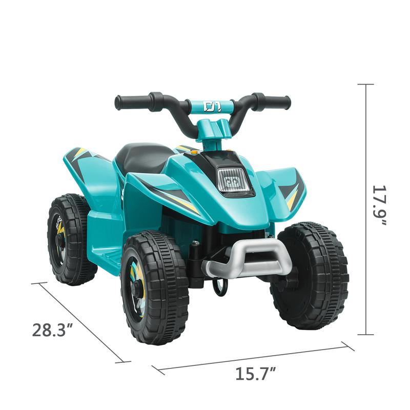 Tobbi 6V Electric Ride on Quad ATV For Kids, Blue 6v kids 4 wheeler quad ride on atv blue 13 3