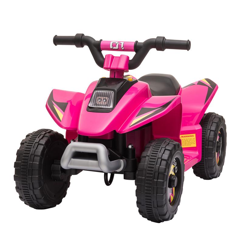 Tobbi 6V Electric Ride on Quad ATV For Kids, Rose Red 6v kids 4 wheeler quad ride on atv rose red 1