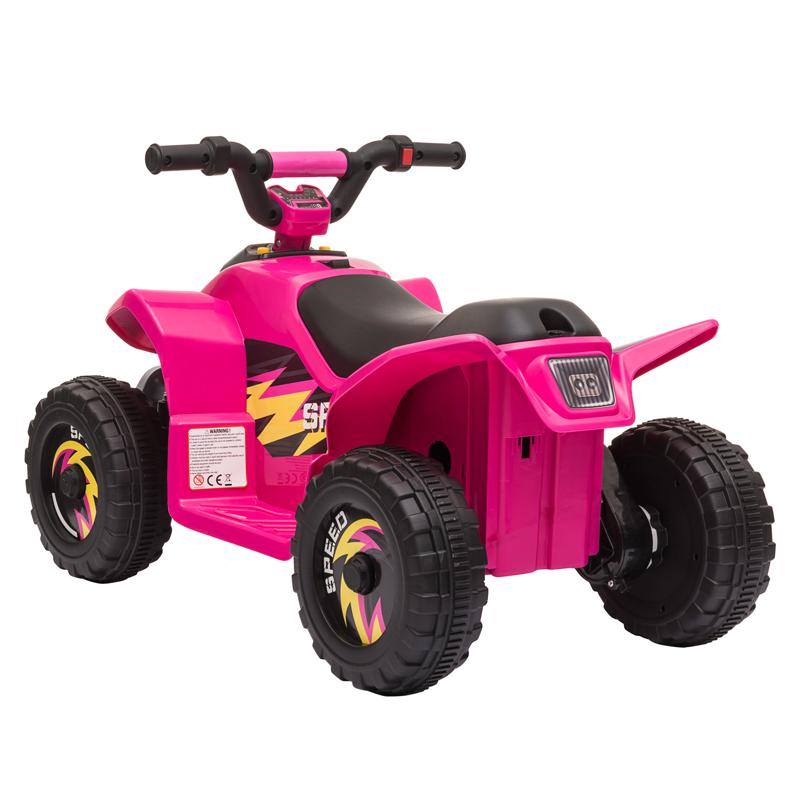Tobbi 6V Electric Ride on Quad ATV For Kids, Rose Red 6v kids 4 wheeler quad ride on atv rose red 3