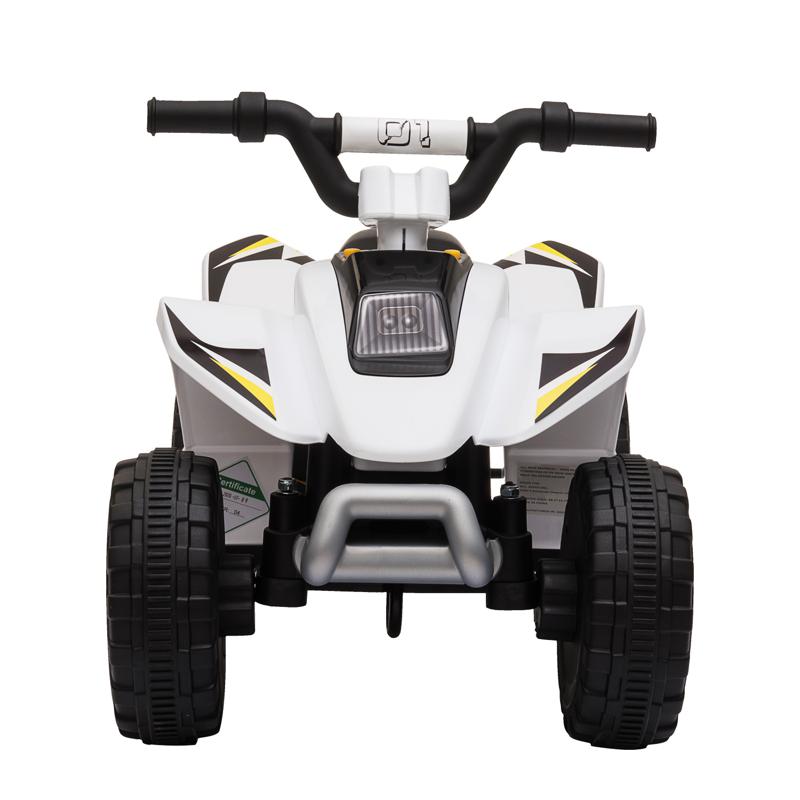Tobbi 6V Electric Ride on Quad ATV For Kids, White 6v kids 4 wheeler quad ride on atv white 25