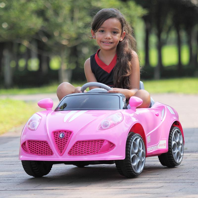 Tobbi 6V Kids Power Wheel for Girls 3-8, Pink 6v kids electric car with mp3 head lights pink 46 1