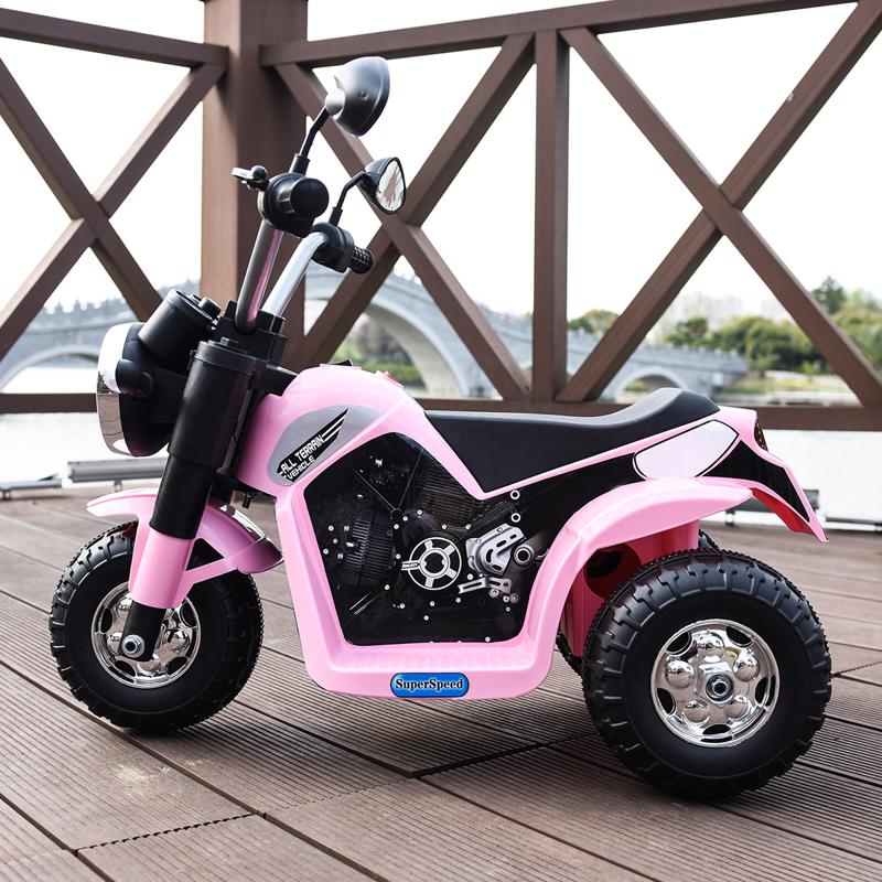 Tobbi 6V 3 Wheel Motorcycle for Kids, Pink 6v kids ride on motorcycle 3 wheel bicycle pink 1