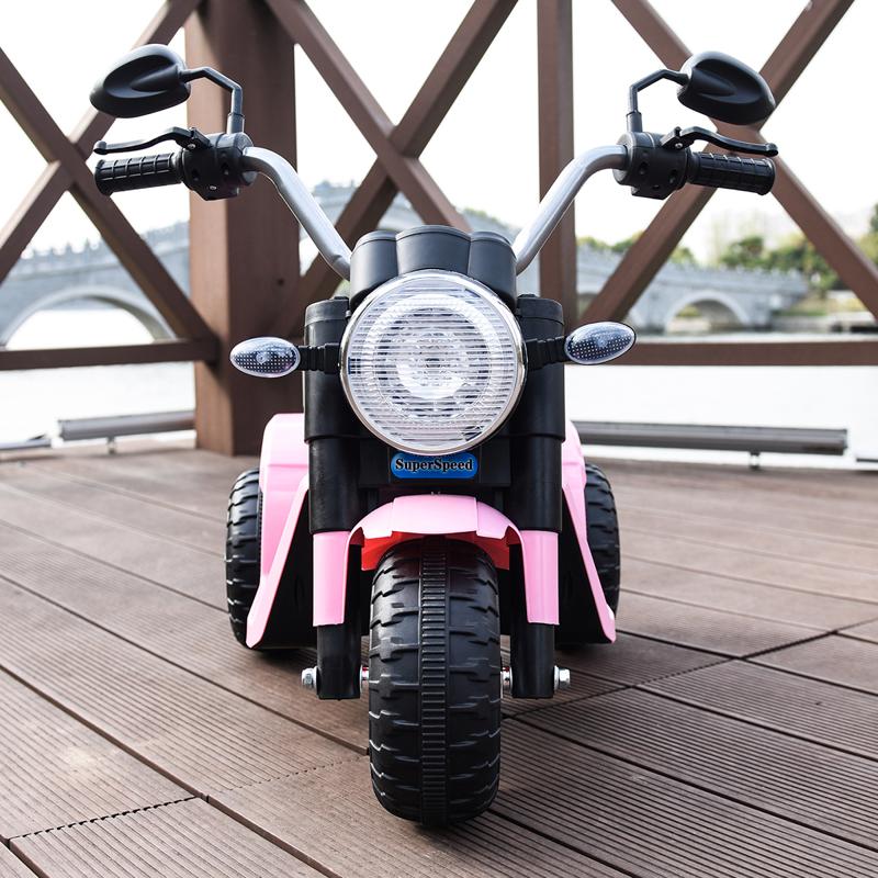 Tobbi 6V 3 Wheel Motorcycle for Kids, Pink 6v kids ride on motorcycle 3 wheel bicycle pink 12