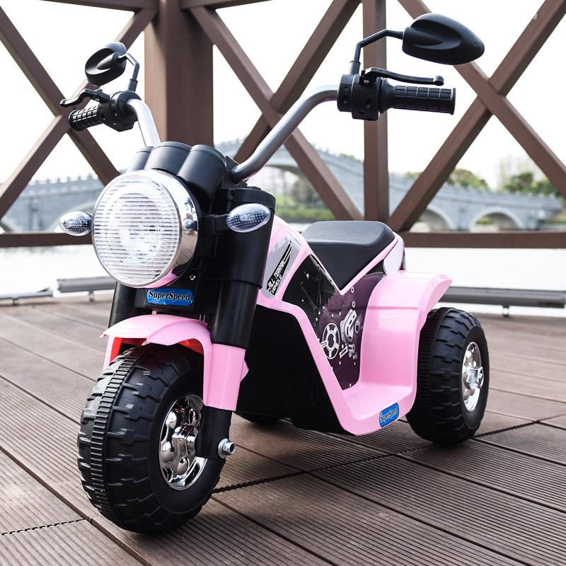 Tobbi 6V 3 Wheel Motorcycle for Kids, Pink 6v kids ride on motorcycle 3 wheel bicycle pink 13