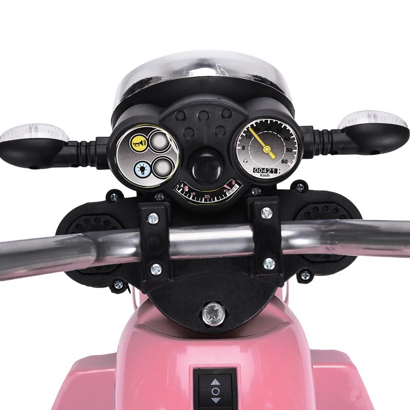 Tobbi 6V 3 Wheel Motorcycle for Kids, Pink 6v kids ride on motorcycle 3 wheel bicycle pink 19