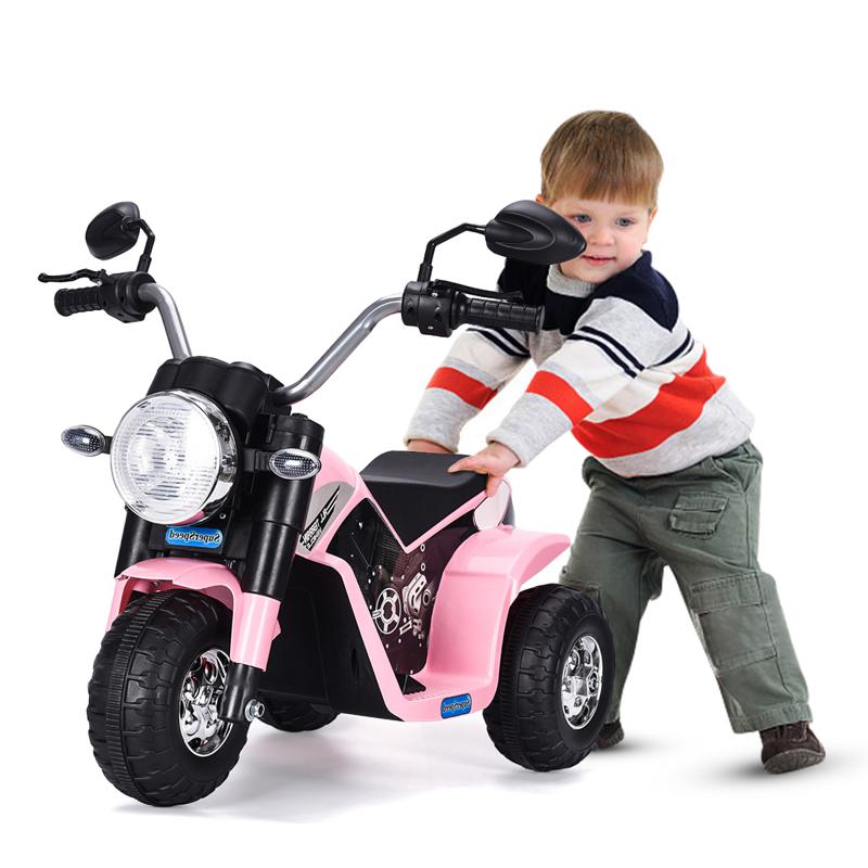 Tobbi 6V 3 Wheel Motorcycle for Kids, Pink 6v kids ride on motorcycle 3 wheel bicycle pink 6