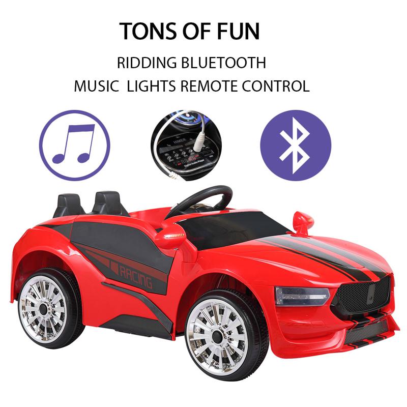 Tobbi 6V Kids Power Wheel Racing Car With Remote, Red 6v kids ride on racing car blue 19