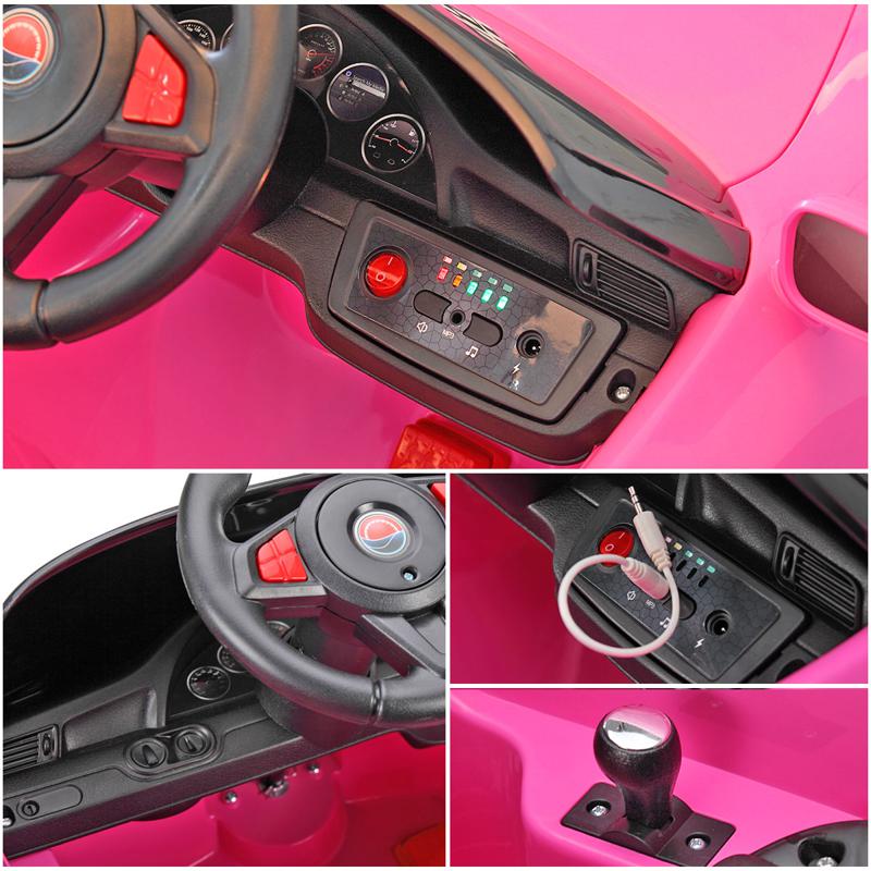 Tobbi 6V Pink Power Wheel Car for Kids W/ Remote Control 6v remote control kids ride on car with mp3 pink 25