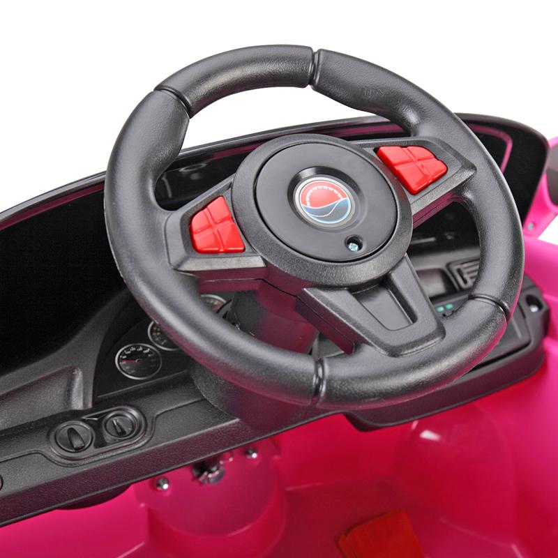 Tobbi 6V Pink Power Wheel Car for Kids W/ Remote Control 6v remote control kids ride on car with mp3 pink 32