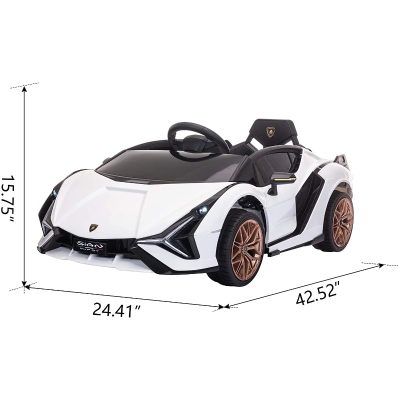 Tobbi Licensed Lamborghini Sian 12V Children’s Electric Ride On Car Toy 7 17