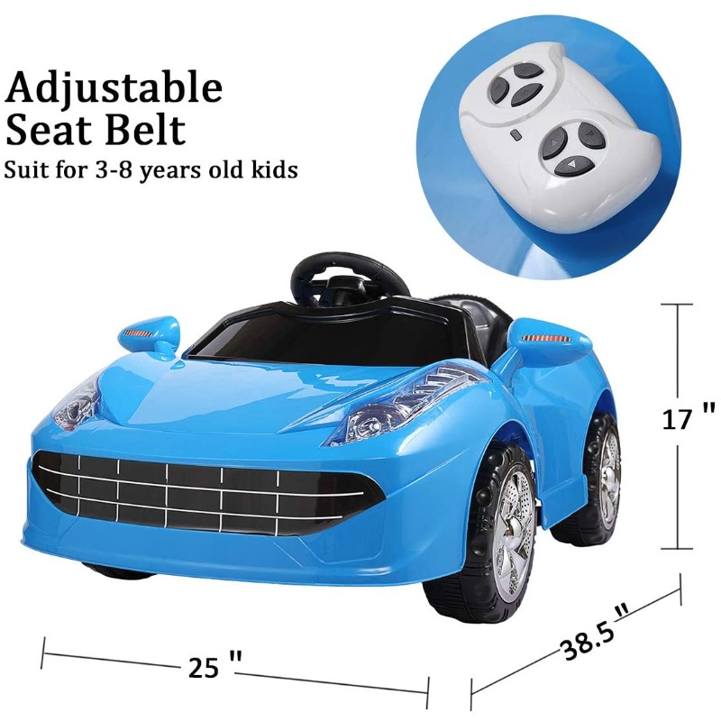 Tobbi 6V Kids Power Wheel Sports Car Rechargeable Toy Car 7 37