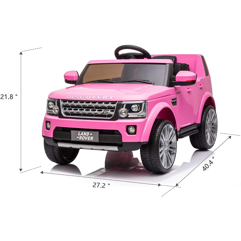 Tobbi 12V Licensed Land Rover Power Wheels Ride on SUV for Kids with Remote Control, Pink 7 8