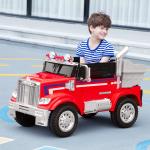 Tobbi12V Toy Electric Licensed Freightliner Kids Ride On Toy Car Battery Powered Dump Truck Tractor with Remote Control, Red 71cbAQelHOL. AC SL1500