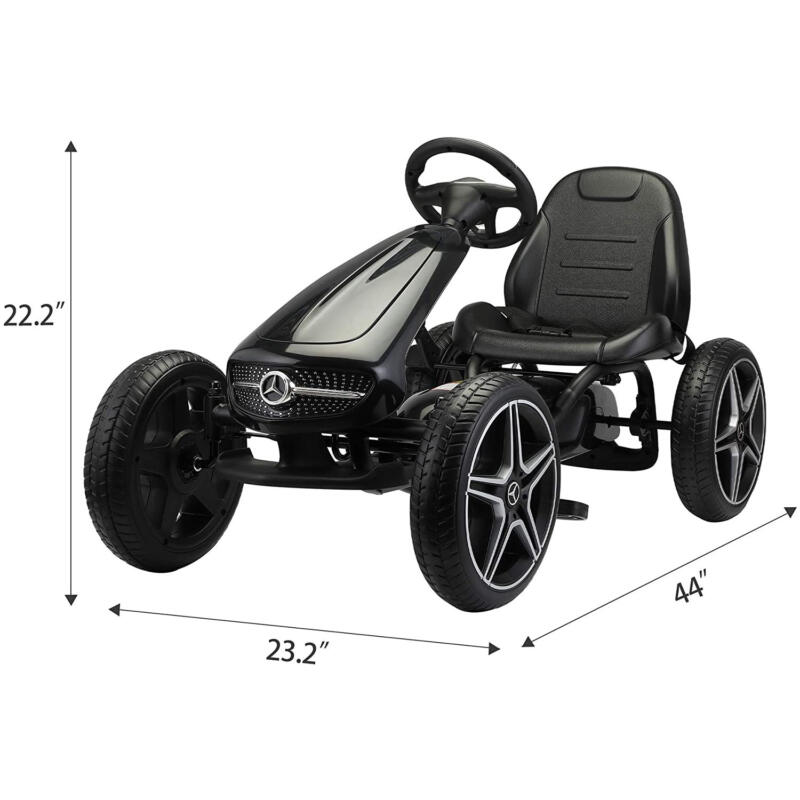 Tobbi Mercedes Benz Kids Electric Go Kart Ride On Car, Black 71y3t63dF4L. AC SL1500 1