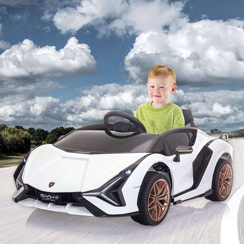 Tobbi Licensed Lamborghini Sian 12V Children’s Electric Ride On Car Toy 8 14