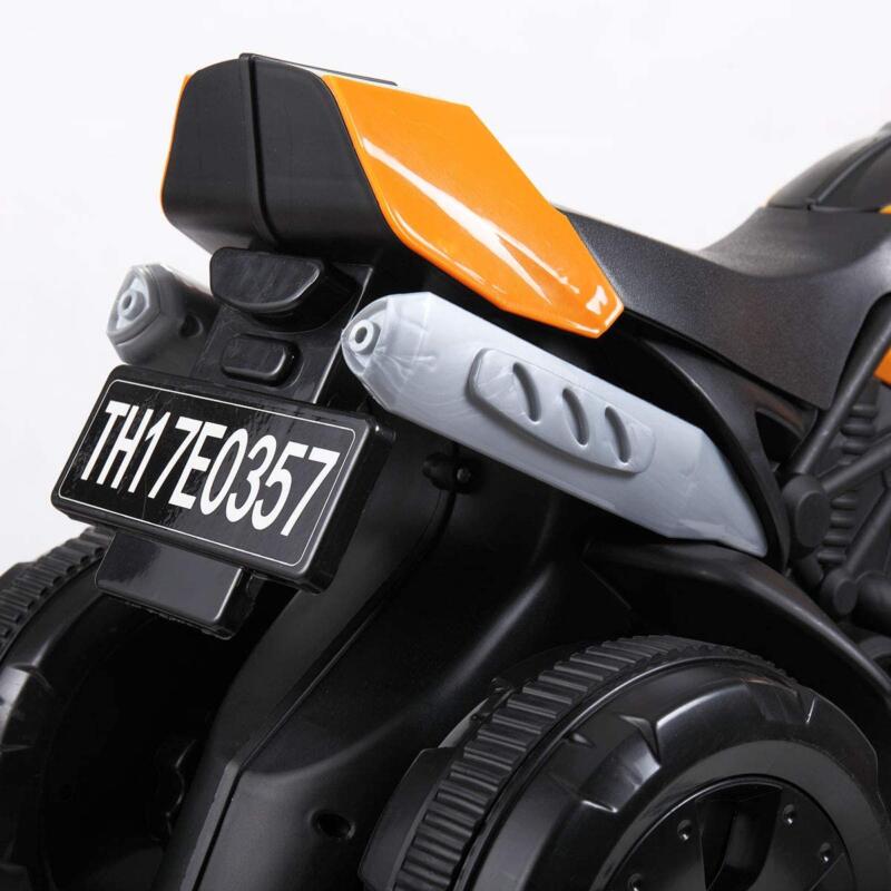 Tobbi 6V Kids 3 Wheel Motorcycle Battery Powered Motorcycle, Orange 8 7
