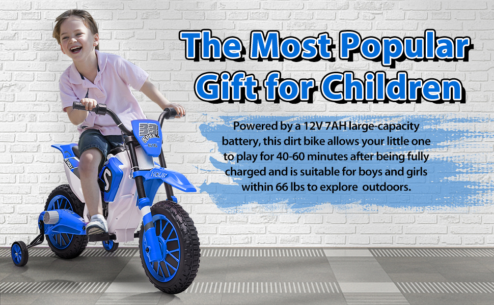 Tobbi 12V Electric Motorcycle Toy, Battery Powered Kids Ride On Dirt Bike Off-Road Motorcycle, Blue 9f603e9d 0255 42ad bd65 c12f8151eb0f. CR00970600 PT0 SX970 V1