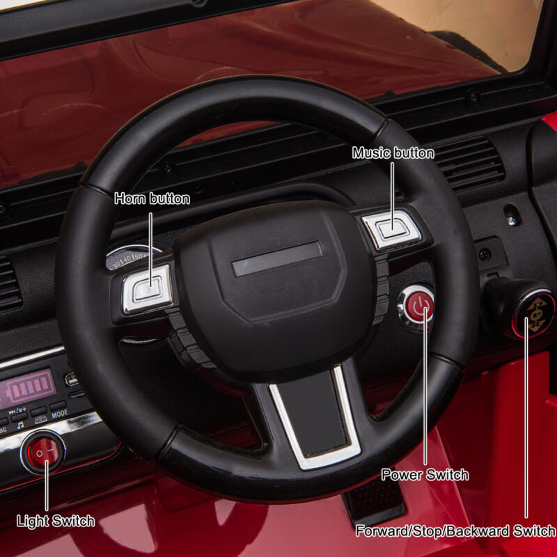 Tobbi Red Kids 12V Ride On Remote Control Jeep w/ 2 Seater H19071274d1b84d7e8a1fad93783713f9D