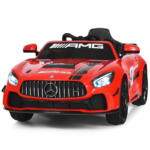 Tobbi Battery Powered Licensed Mercedes Benz AMG GT Electric Car for Kids, 12V Ride On Toy Car with Parental Remote Control, Red H465413904f264dbd9d37f27517fbcbc6X