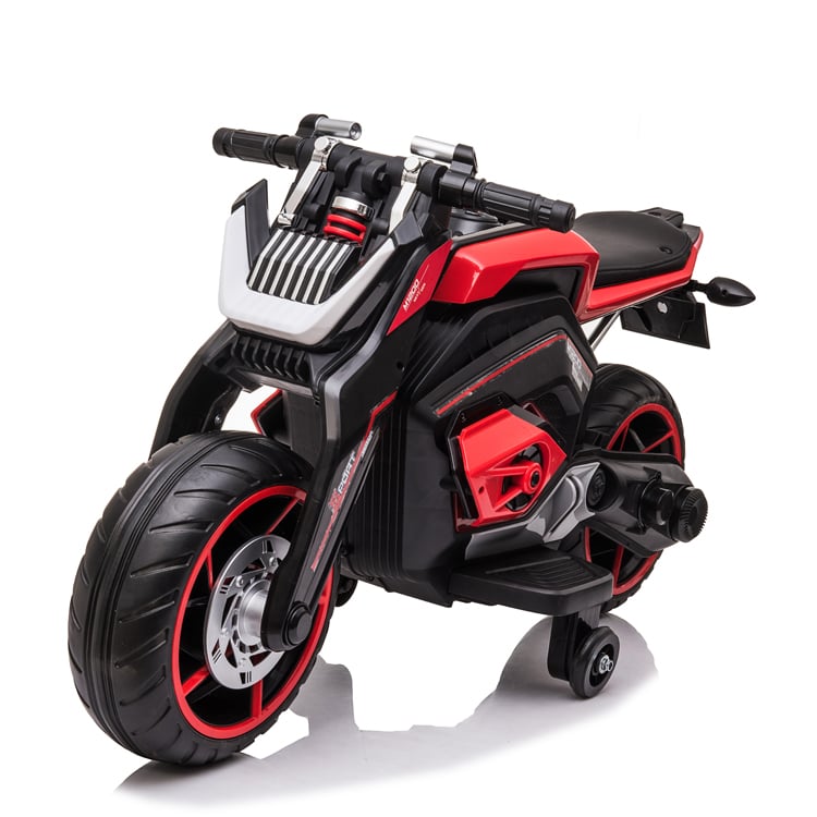Tobbi 12V Kids Ride On Motorcycle Toys 3 Wheels Electric Trike Motorcycle for Boys and Girls with Light in Red 