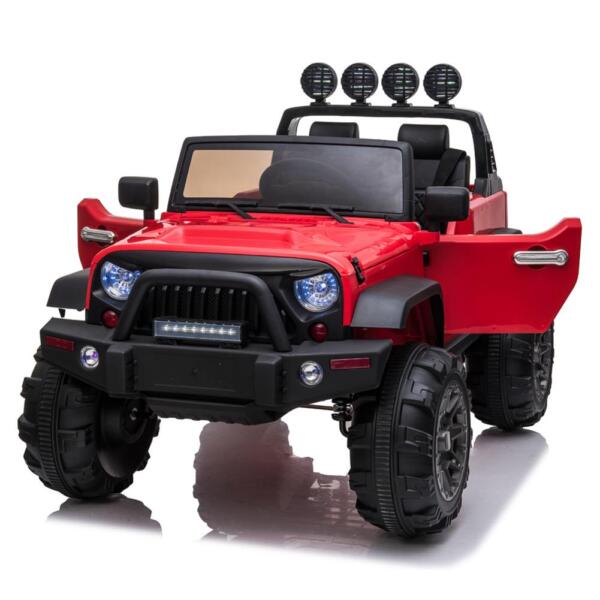 Tobbi Red Kids 12V Ride On Remote Control Jeep w/ 2 Seater H889f47dda6e24723b9a3bda57d989a01w