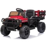 Tobbi 12V Kids Electric Remote Control Ride On Tractor with Trailer, Red Haee68a87db70456fbcf9506640e17c67v