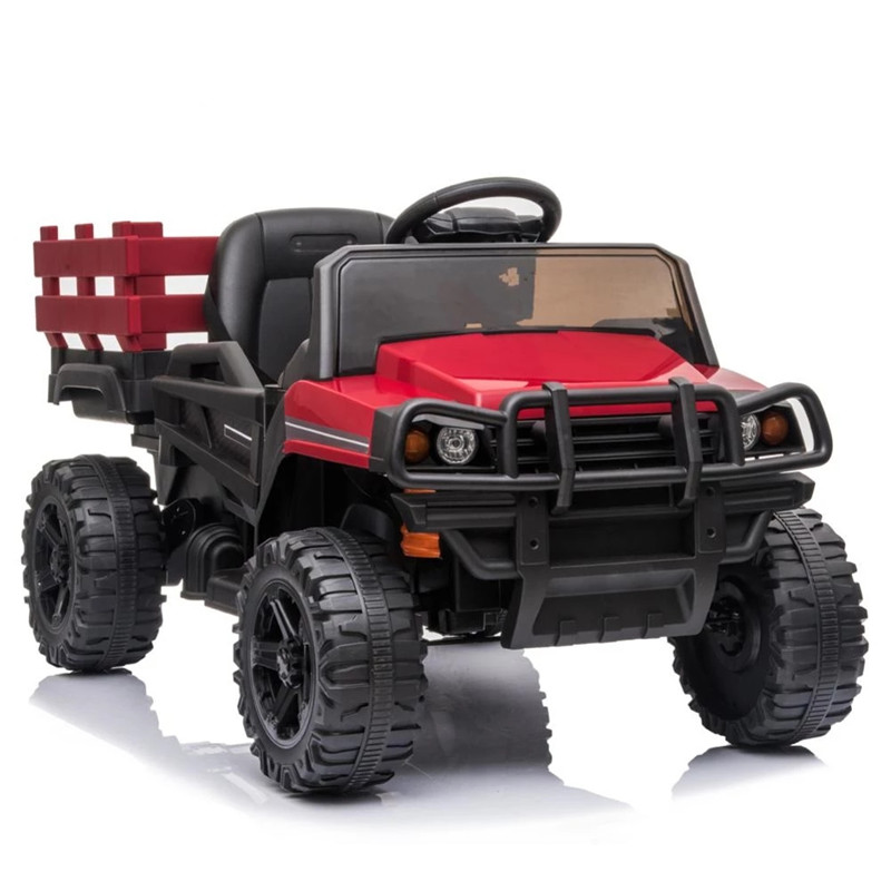 Tobbi 12V Kids Electric Remote Control Ride On Tractor with Trailer, Red Hcd6df5098d1c49729c5fca0e557358c1u