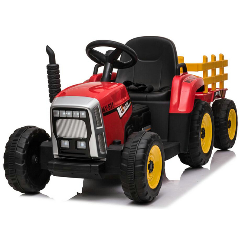 Tobbi 12V Kids Power Wheels Tractor Ride On Toy with Trailer Red He52b928db08c478c8c4169bdec68e5c0h