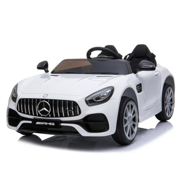 Tobbi 12V Battery Powered Kids Mercedes Benz Toy Car, 2 Seater Kids Electric Ride On Car with Parental Remote Control, White Hef848d92ed8347a3a7b58d8ccb27f95fi