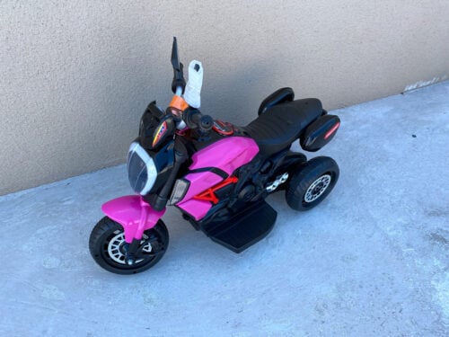 Tobbi 6V Kids 3-wheeled Motorcycle for 3-6 Year Old, Rose Red photo review