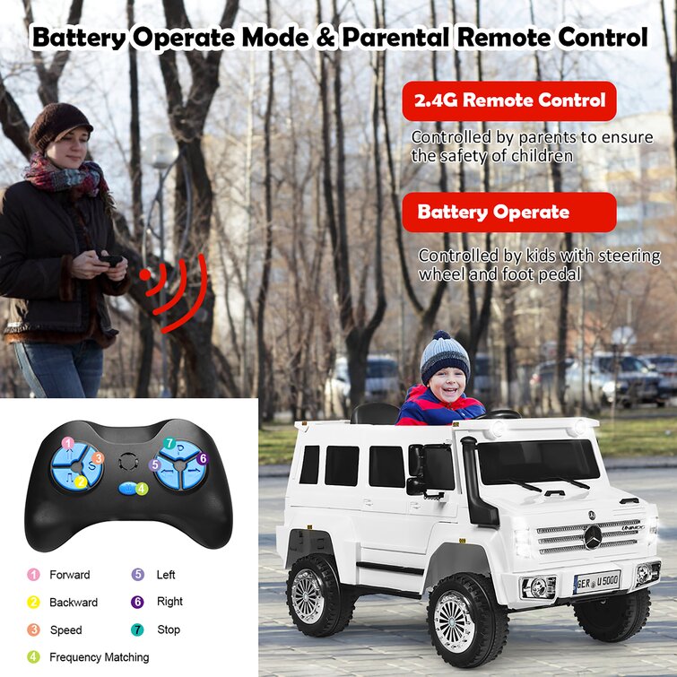 Tobbi Mercedes Benz Kids Ride On Car Off Road SUV with Remote Control 6V Mercedes benz Unimog Ride Car and Truck 5