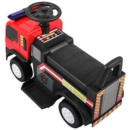 Ride On Fire Truck Car 6V Vehicle for Kids, Red