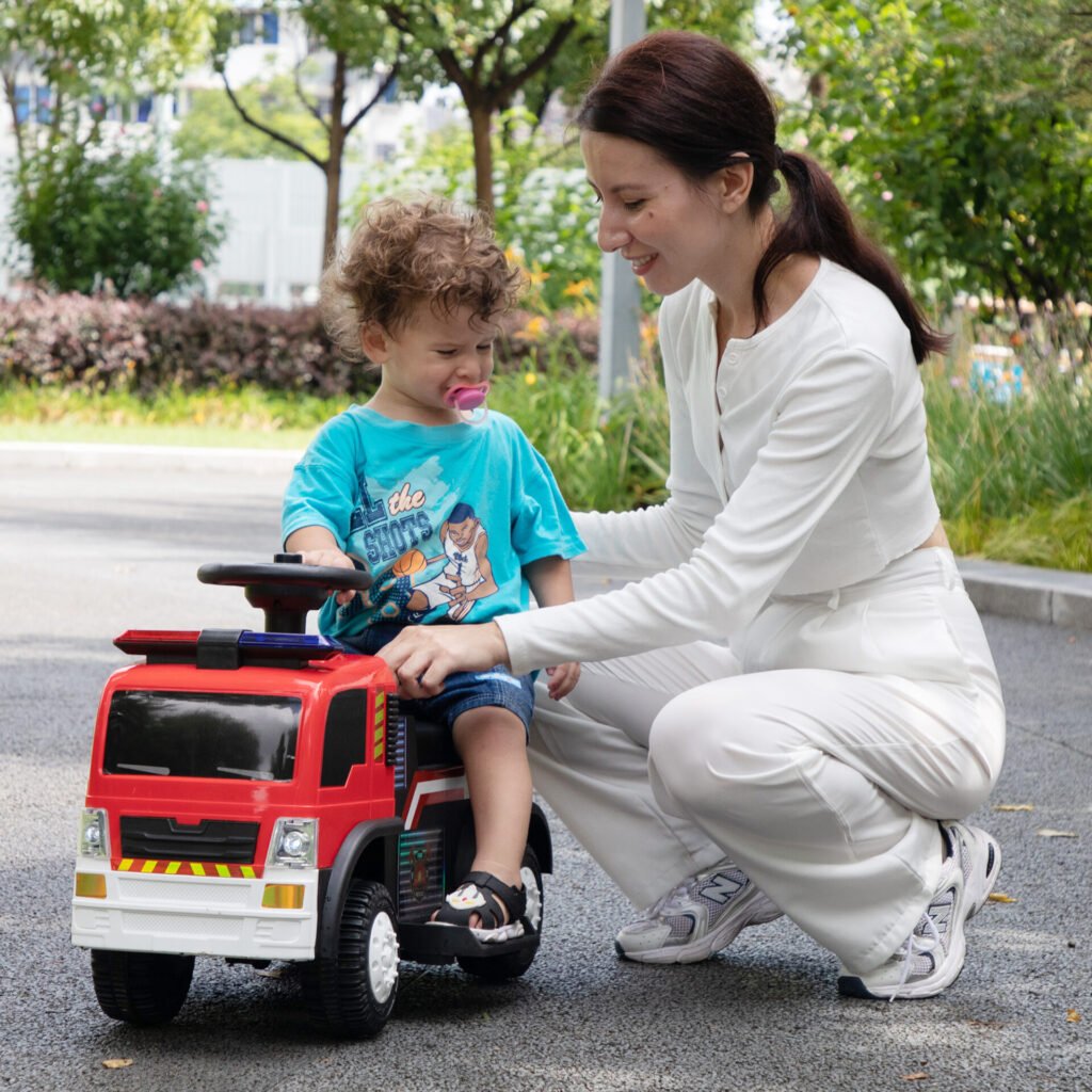 Tobbi 6V Power Wheel Fire Truck Toy for Kids TH17A0427 sp2