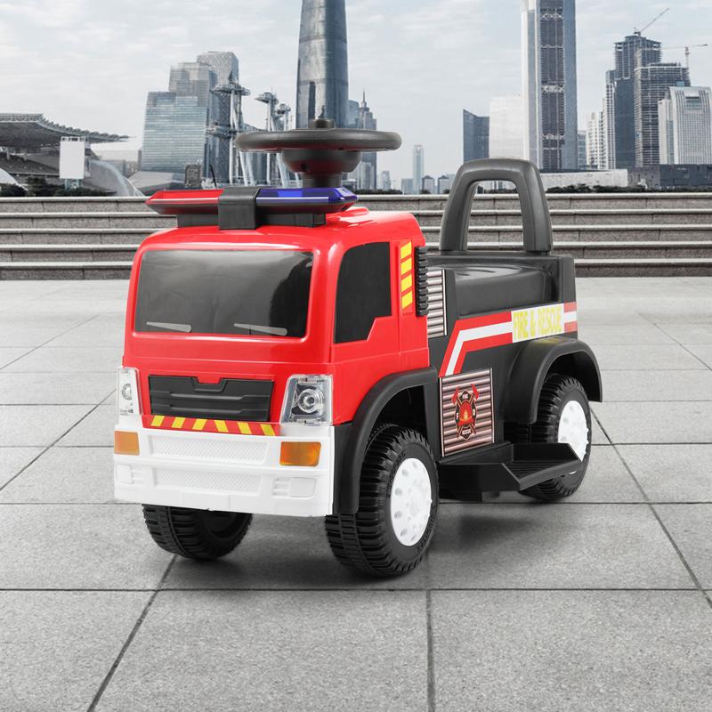Tobbi 6V Kids Electric Car Battery Powered Fire Truck Ride On Toy TH17A042724