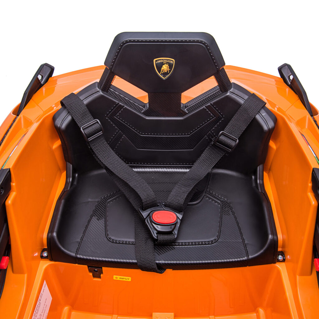 Tobbi 12V Licensed Lamborghini Sian Battery Powered Kids Ride On Car with Remote Control, Orange TH17A0805 xj 11