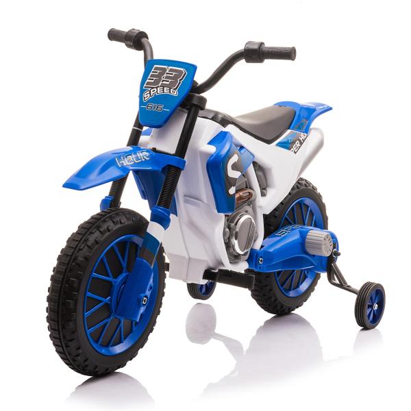 TOBBI Kids Ride on Toy Electric Dirt Bike Battery Powered Off-Road Motocycle, Blue TH17A0967 3 Power wheel