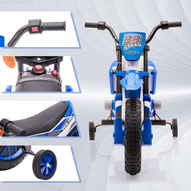 TOBBI Kids Ride on Toy Electric Dirt Bike Battery Powered Off-Road Motocycle, Blue TH17A0967 zt 1
