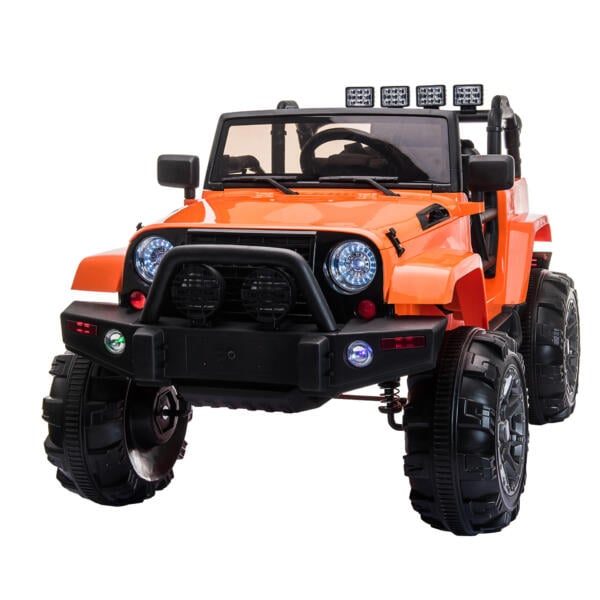 Tobbi 12V Jeep Kids Toy Electric Ride On Car Battery Powered with Remote Control, Orange TH17B0788 2