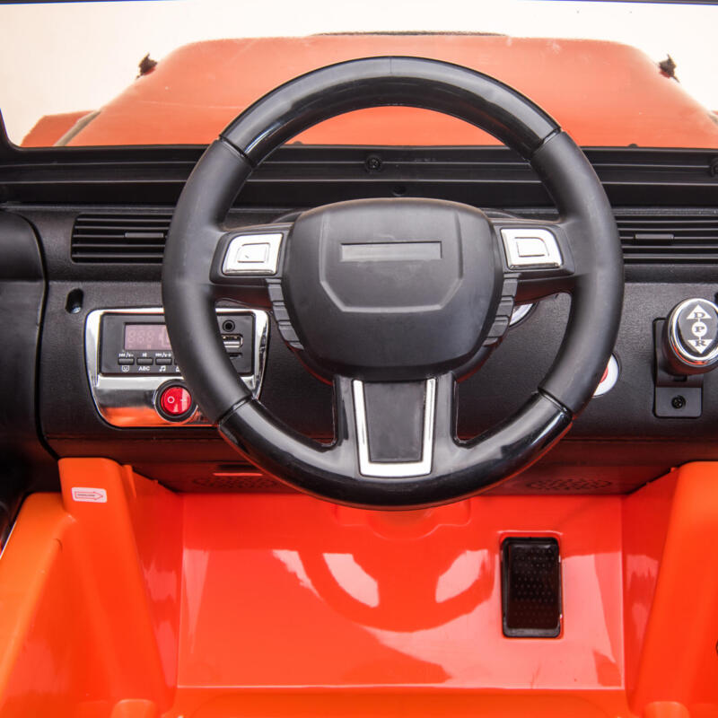 TOBBI 12V Kids Truck Battery Powered Electric Car W/Remote Control, Orange TH17B0788