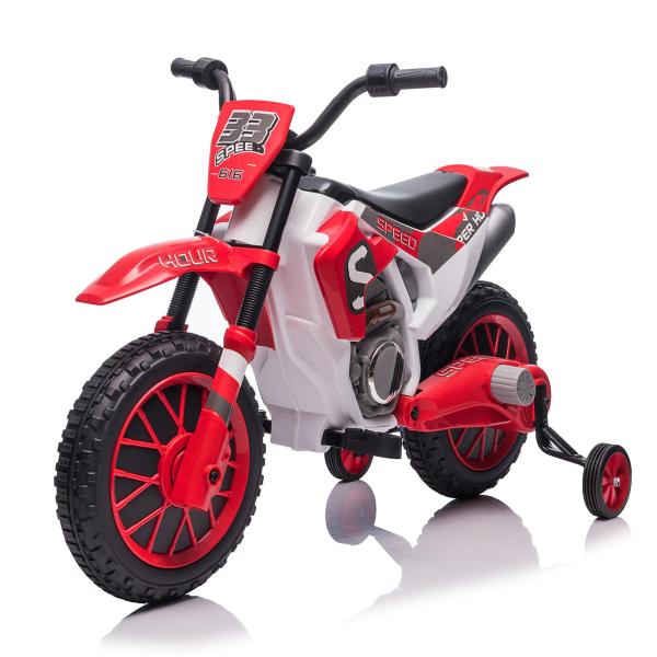 TOBBI Kids Ride on Toy Electric Dirt Bike Battery Powered Off-Road Motocycle, Red TH17B0968 3 Power wheel