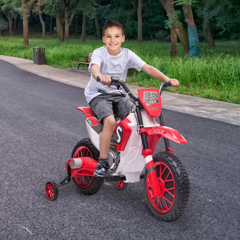 TOBBI Kids Ride on Toy Electric Dirt Bike Battery Powered Off-Road Motocycle, Red TH17B0968 cj 2