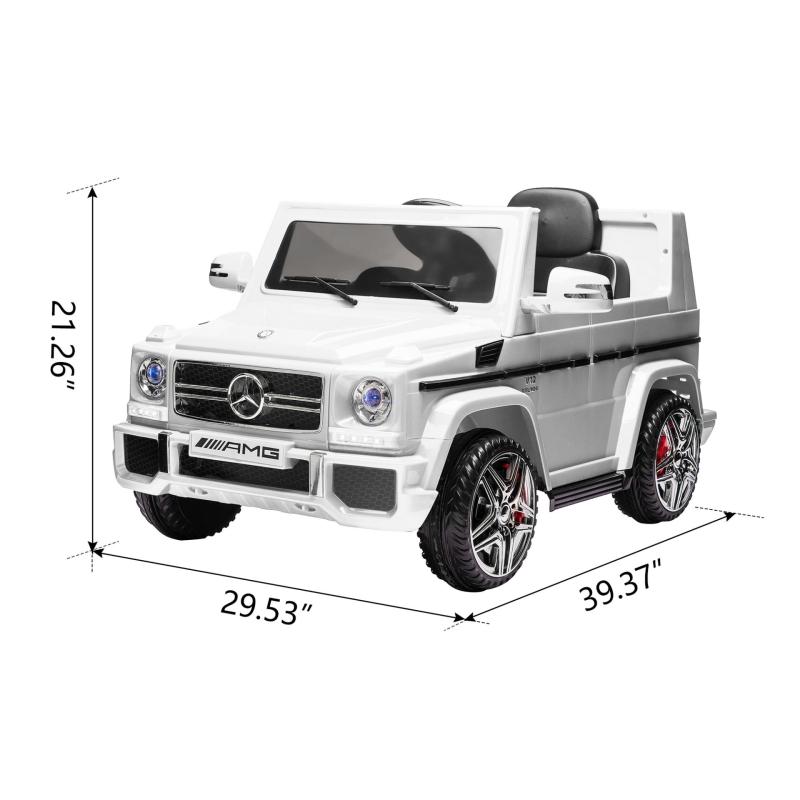 Licensed Mercedes Benz G65 12V Electric Ride on Cars with Remote Control, White TH17E0771 cct