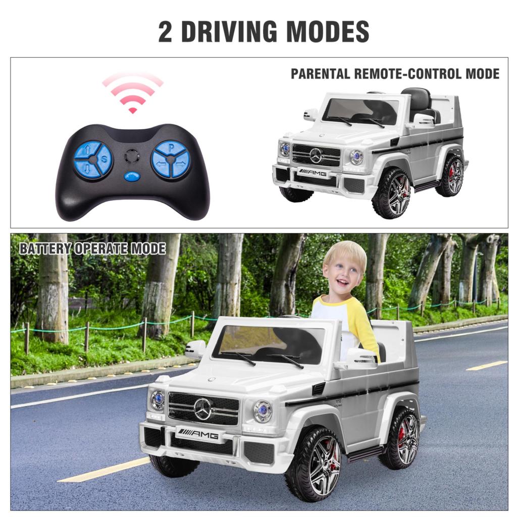 Licensed Mercedes Benz G65 12V Electric Ride on Cars with Remote Control, White TH17E0771 zt 14