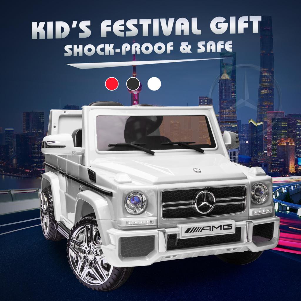 Licensed Mercedes Benz G65 12V Electric Ride on Cars with Remote Control, White TH17E0771 zt 6