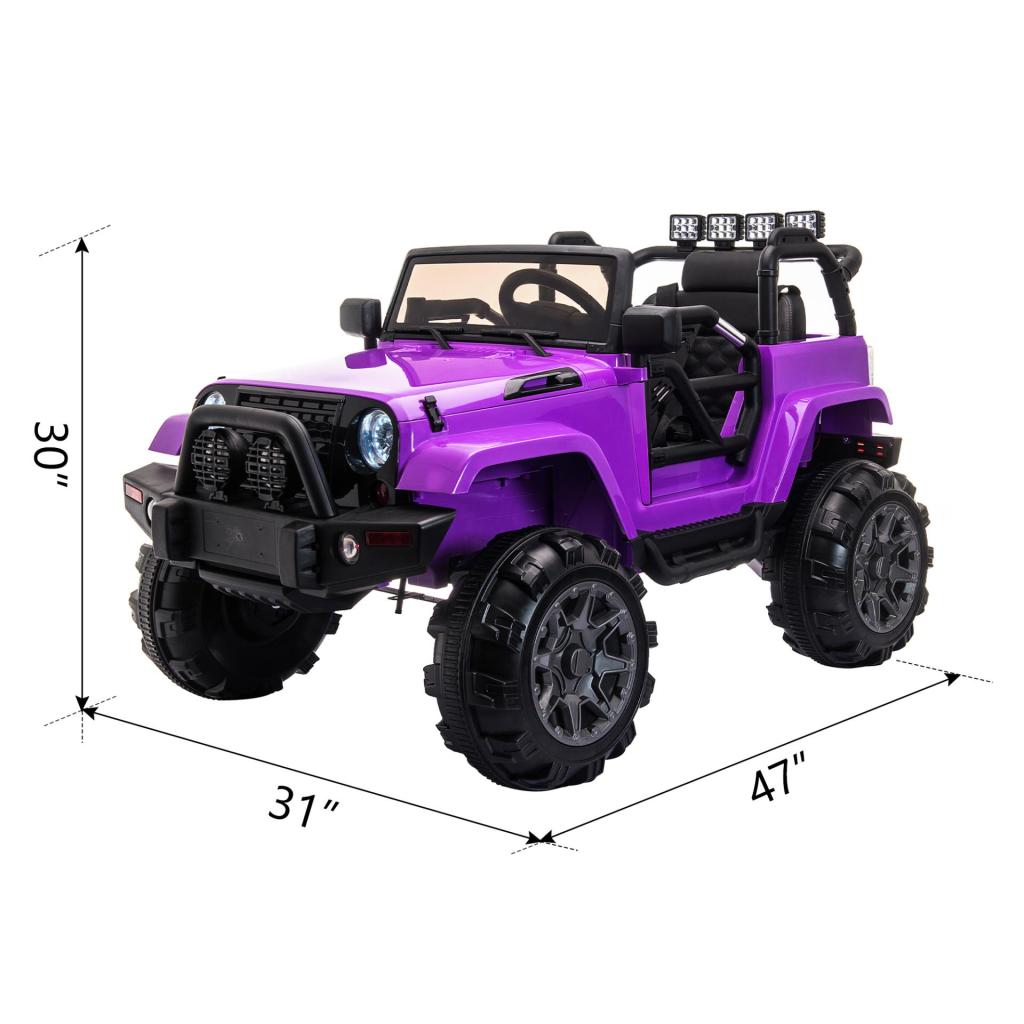 12V Battery Powered Electric Car Kids Ride on Stylish Truck W/Remote Control Purple TH17E0789 cct1
