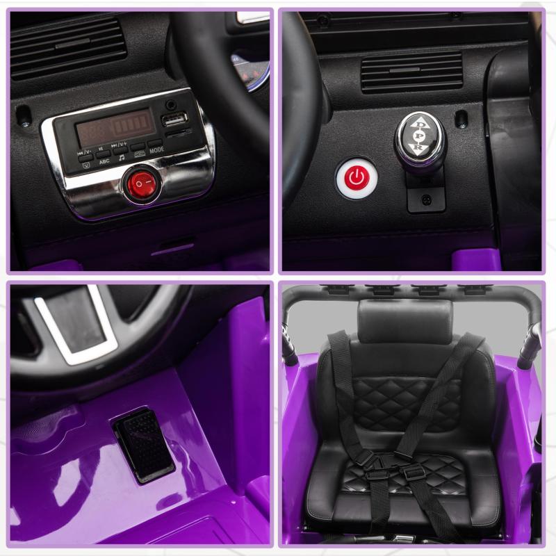 12V Battery Powered Electric Car Kids Ride on Stylish Truck W/Remote Control Purple TH17E0789 zt5
