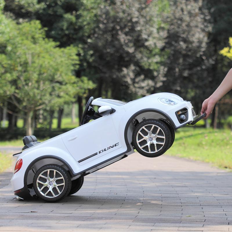 12V Licensed Volkswagen Beetle Dune Electric Cars for Kids with Remote Control, White TH17F0358 zj1