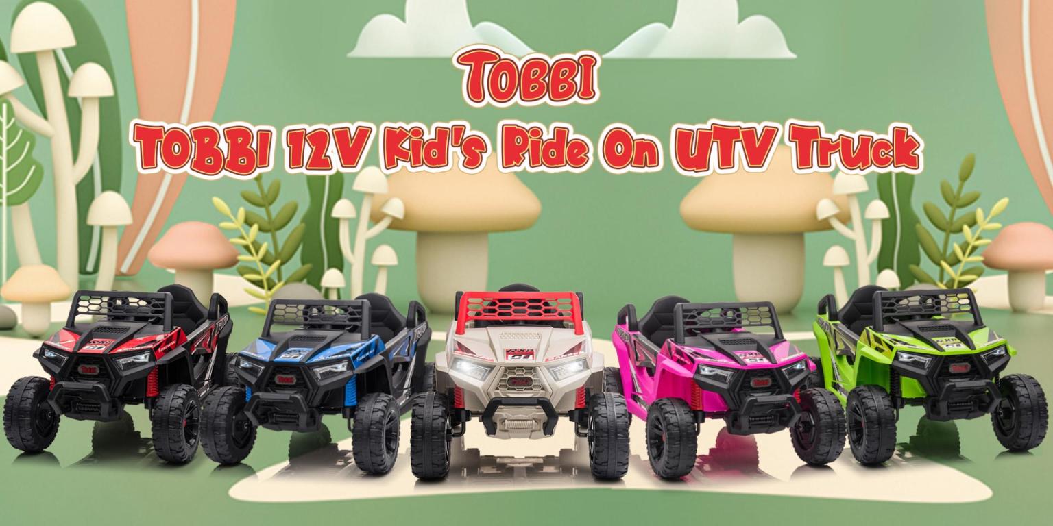 Tobbi 12V Kids Ride on Car Toy Electric Off-Road UTV Truck Battery Powered w/Horn, Music, for Kids Aged 3-5, Red Gray, Squirrel-Arizona Gray Squirrel TH17F0754Hattie Huang2000x1000