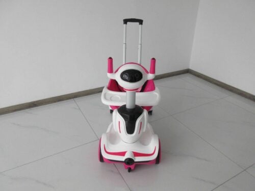 Tobbi Three-in-one Robot Kids Electric Buggy With Remote Control & Baby Carriages, Rose Red + White photo review